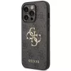 Guess GUHCP15L4GMGGR pevné puzdro pre iPhone 15 Pro 6,1 inch - sivá 4G Big Metal Logo