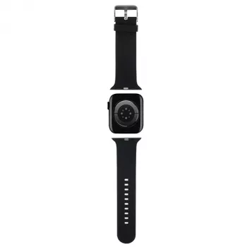 Karl Lagerfeld 3D gumený remienok Karl & Choupette Heads NFT pre Apple Watch 38/40/41mm čierny