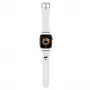 Karl Lagerfeld 3D gumený remienok Choupette Head pre Apple Watch 42/44/45/49mm biely