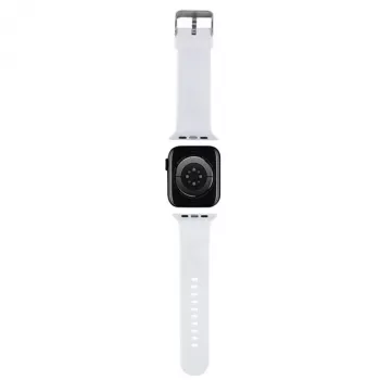 Karl Lagerfeld 3D gumený remienok Choupette Head pre Apple Watch 42/44/45/49mm biely