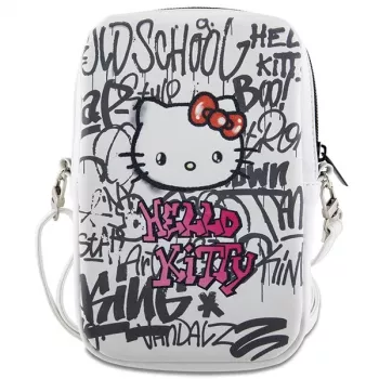 Hello Kitty taška cez rameno Graffiti Kitty Head biela