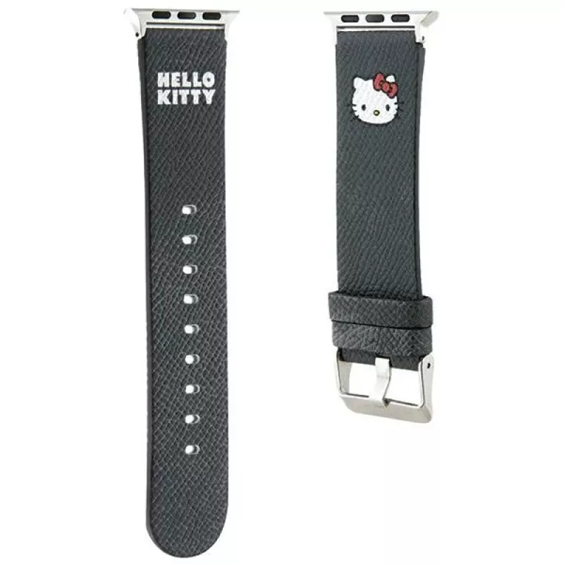 Hello Kitty HKAWMPGKHK remienok pre Apple Watch 38/40/41mm čierny silikón