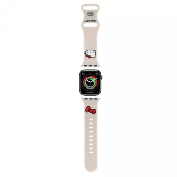 Hello Kitty HKAWMSCHBLE silikónový remienok pre Apple Watch 38/40/41mm - béžový