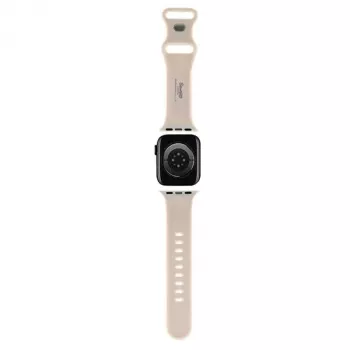 Hello Kitty HKAWMSCHBLE silikónový remienok pre Apple Watch 38/40/41mm - béžový