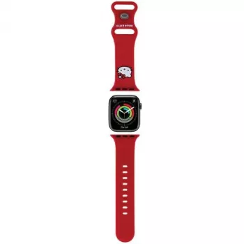 Hello Kitty HKAWMSCHBLR remienok pre Apple Watch 38/40/41mm červený silikón Kitty Head