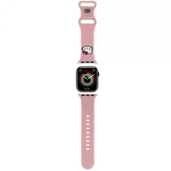 Hello Kitty HKAWMSCHBLP silikónový remienok pre Apple Watch 38/40/41mm ružový