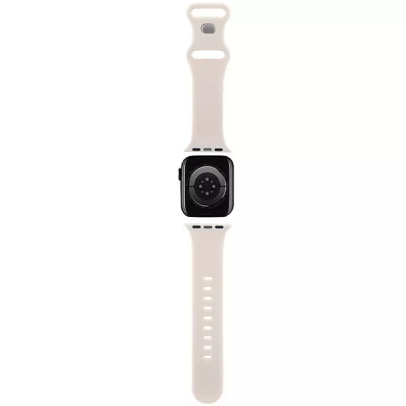 Hello Kitty HKAWMSDGPTE remienok pre Apple Watch 38/40/41 mm béžový silikónový Graffiti Tags