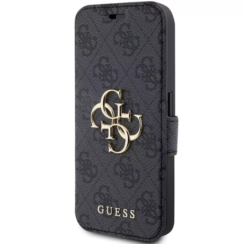 Guess GUBKP15L4GMGGR iPhone 15 Pro 6,1 inch sivé book puzdro 4G Metal Logo