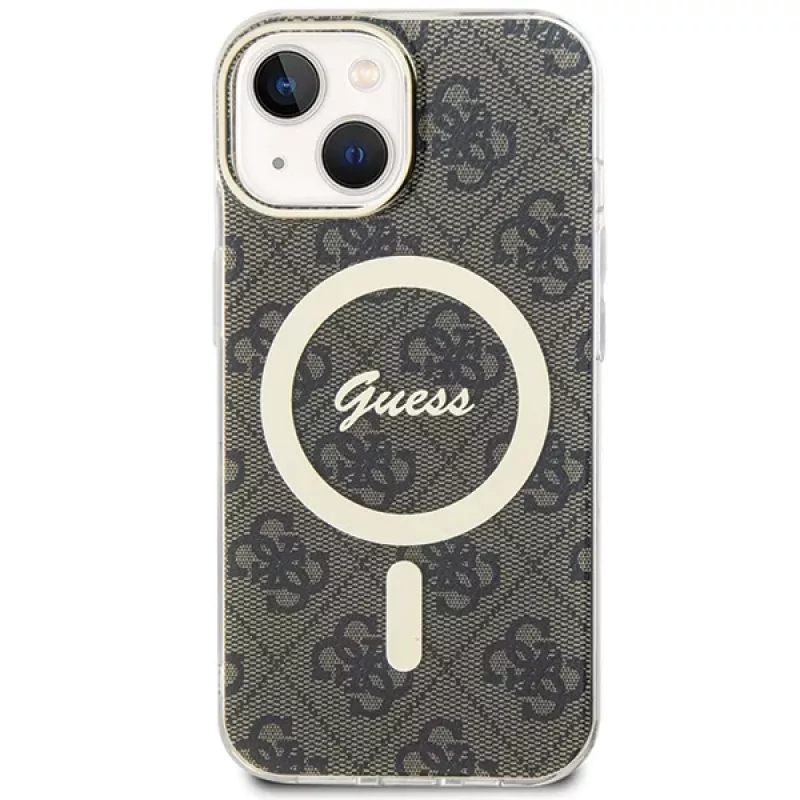 Guess GUHMP15MH4STW hardcase IML MagSafe pre iPhone 15 Plus / 14 Plus 6,7 inch hnedý