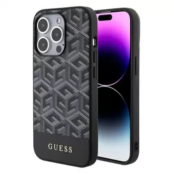 Guess GUHMP15XHGCFSEK iPhone 15 Pro Max 6,7 inch čierny hardcase GCube Stripes MagSafe