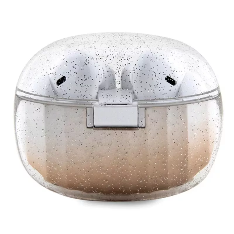 Guess Glitter Gradient Bluetooth TWS slúchadlá s nabíjacím puzdrom (zlaté)