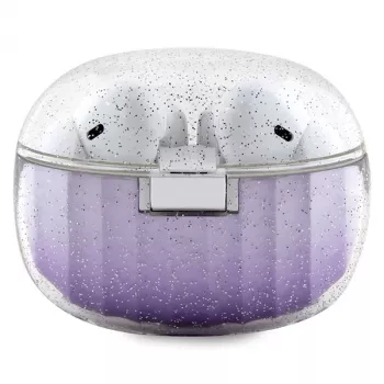 Guess Glitter Gradient True Wireless Bluetooth slúchadlá s nabíjacím puzdrom (fialové)