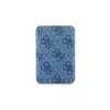 Guess bezdrôtová power banka 5000mAh modrá 4G kožená Metal Logo MagSafe 15W