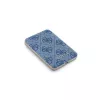 Guess bezdrôtová power banka 5000mAh modrá 4G kožená Metal Logo MagSafe 15W