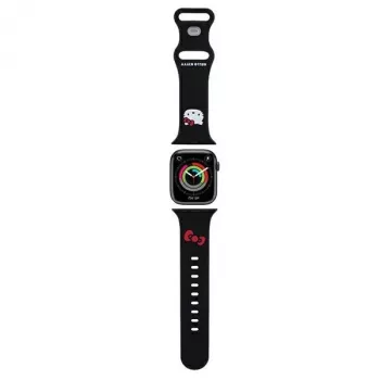 Hello Kitty HKAWMSCHBLK silikónový remienok pre Apple Watch 38/40/41 mm čierny