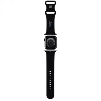 Hello Kitty HKAWLSCHBLK silikónový remienok pre Apple Watch 42/44/45/49 mm čierny