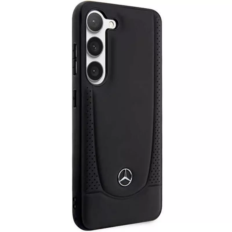 Mercedes-Benz S23 FE hardcase kožený Urban čierny pre Samsung Galaxy S23 FE
