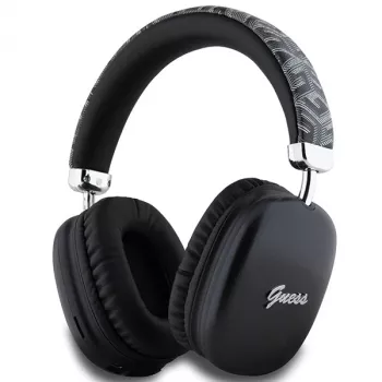 Guess Gcube Metallic Script Logo on-ear Bluetooth slúchadlá čierne