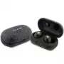 Guess 4G Metal Logo Bluetooth TWS ENC slúchadlá s nabíjacím puzdrom (čierne)