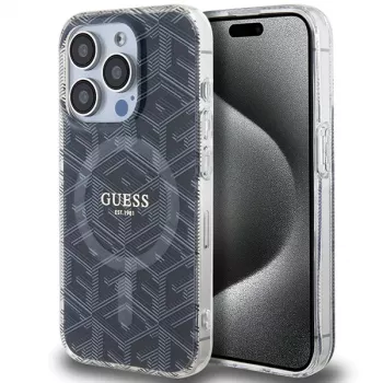 Guess GUHMP15LHGCUSTGK iPhone 15 Pro 6,1 inch čierny hardcase IML GCube MagSafe