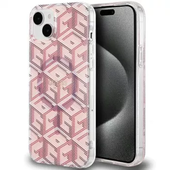 Guess GUHMP15SHGCUSTGP GCube pevné puzdro pre iPhone 15/14/13 6,1