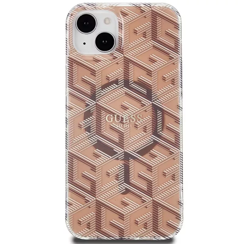 Guess GUHMP15MHGCUSTGW GCube pevné puzdro pre iPhone 15 Plus / 14 Plus 6,7