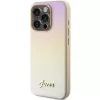 Guess GUHCP15LPSAIRSD Saffiano Iridescent Script pevné puzdro pre Apple iPhone 15 Pro 6,1