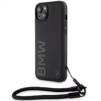 BMW Signature Leather Wordmark pevné puzdro pre iPhone 15 / 14 / 13 6,1