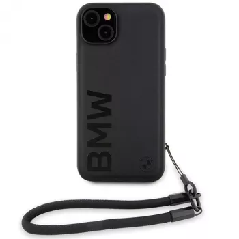 BMW Signature Leather Wordmark pevné puzdro pre iPhone 15 / 14 / 13 6,1