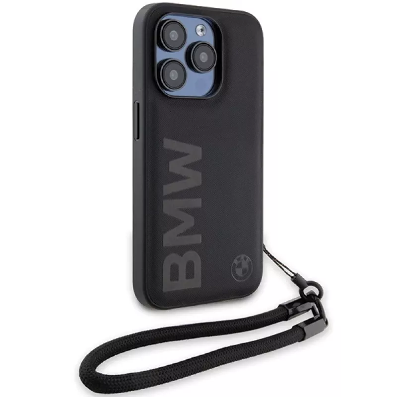 BMW Signature Leather pevné puzdro pre iPhone 15 Pro Max 6,7