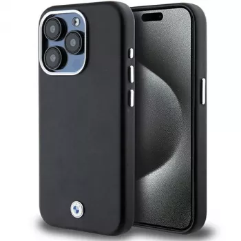 BMW Signature Wrapped Metal MagSafe puzdro pre Apple iPhone 15 Pro 6,1 inch čierna