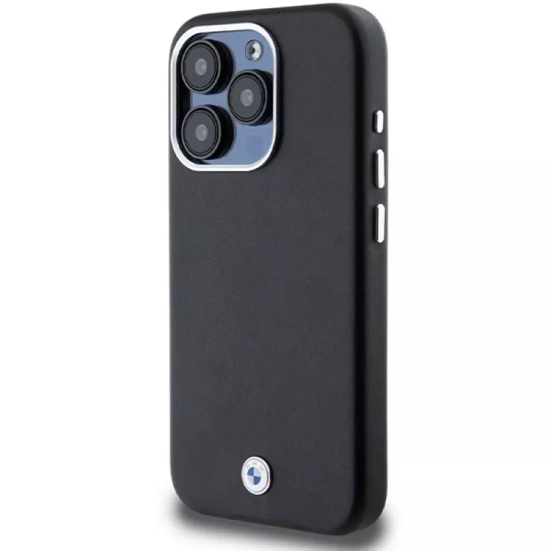 BMW Signature Wrapped Metal MagSafe puzdro pre Apple iPhone 15 Pro 6,1 inch čierna