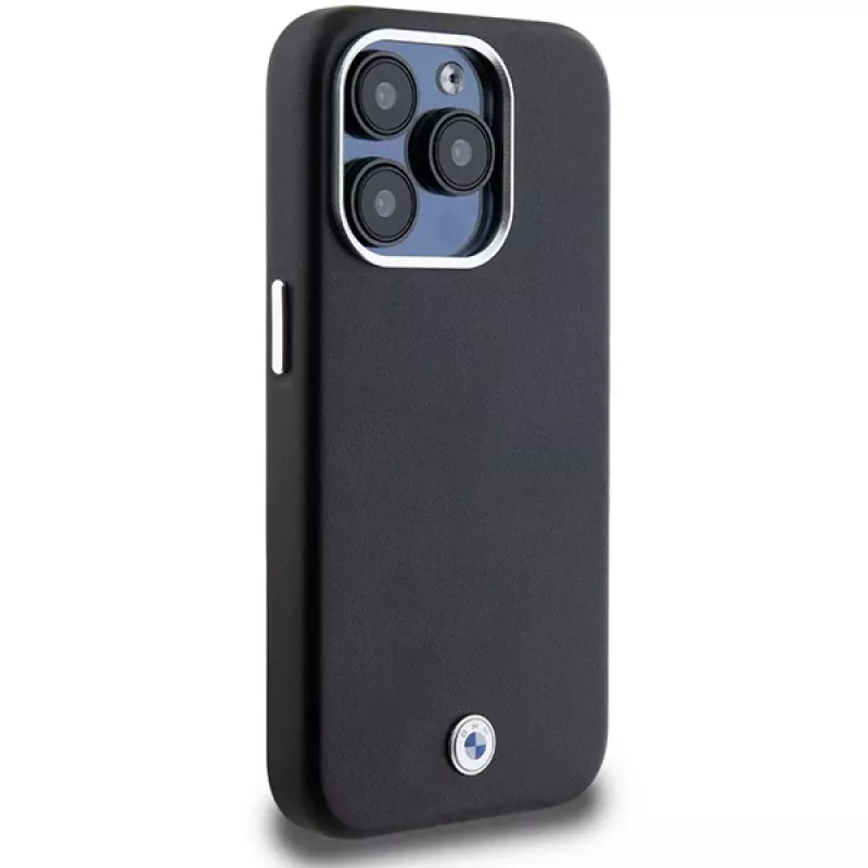 BMW Signature Wrapped Metal MagSafe puzdro pre Apple iPhone 15 Pro 6,1 inch čierna