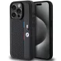 BMW Perforated Tricolor Line pevné puzdro pre Apple iPhone 15 Pro 6.1 čierna