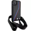 BMW BMHCP15S23PSVTK iPhone 15 / 14 / 13 čierna pevné puzdro M Edition Carbon Tricolor Lines & Strap