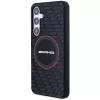 AMG AMHMS24S23SMRK pevné puzdro silikónové Carbon Pattern MagSafe pre Samsung Galaxy S24 (S921) čierne