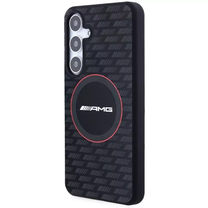 AMG AMHMS24S23SMRK pevné puzdro silikónové Carbon Pattern MagSafe pre Samsung Galaxy S24 (S921) čierne