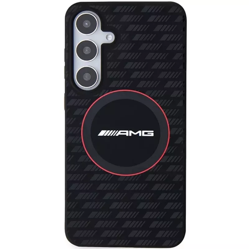 AMG AMHMS24S23SMRK pevné puzdro silikónové Carbon Pattern MagSafe pre Samsung Galaxy S24 (S921) čierne