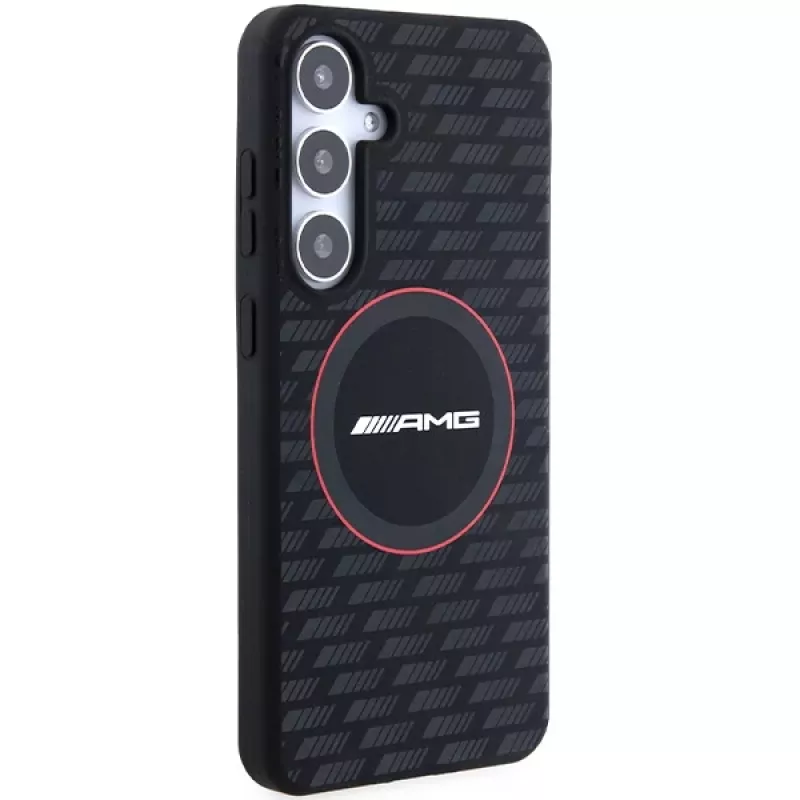 AMG AMHMS24S23SMRK pevné puzdro silikónové Carbon Pattern MagSafe pre Samsung Galaxy S24 (S921) čierne