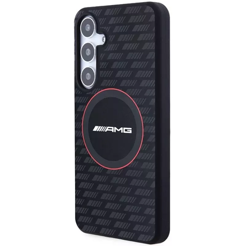 AMG AMHMS24M23SMRK pevné puzdro silikónové Carbon Pattern MagSafe pre Samsung Galaxy S24+ (SM-S926) - čierne