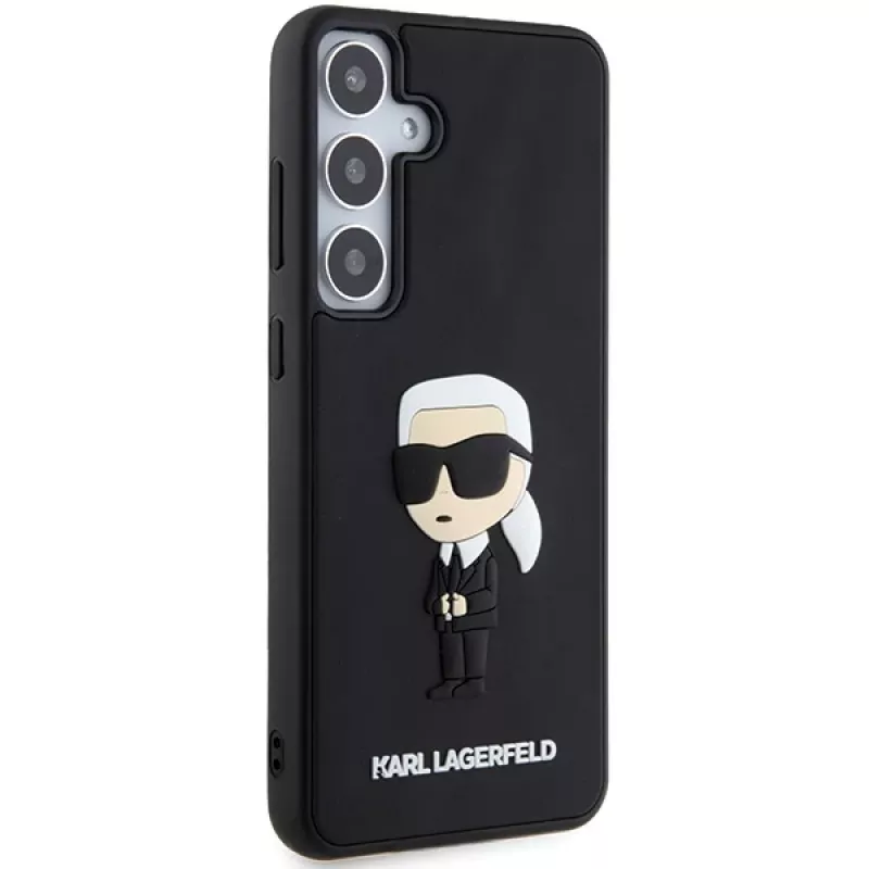 Karl Lagerfeld KLHCS24M3DRKINK pevné puzdro 3D Rubber Ikonik pre Samsung Galaxy S24+ čierne