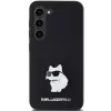 Karl Lagerfeld KLHCS23SSMHCNPK S23 S911 čierne pevné puzdro silikónové Choupette kovový pin