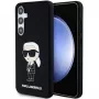 Karl Lagerfeld Ikonik silikónové puzdro pre Samsung Galaxy S24 - čierne