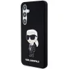 Karl Lagerfeld Ikonik silikónové puzdro pre Samsung Galaxy S24 - čierne