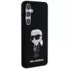 Karl Lagerfeld Ikonik silikónové puzdro pre Samsung Galaxy S24 - čierne