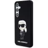 Karl Lagerfeld KLHCS24MSNIKBCK Ikonik silikónové puzdro pre Samsung Galaxy S24+ (SM-S926) - čierne