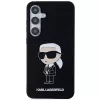 Karl Lagerfeld KLHCS24MSNIKBCK Ikonik silikónové puzdro pre Samsung Galaxy S24+ (SM-S926) - čierne