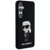 Karl Lagerfeld KLHCS24MSNIKBCK Ikonik silikónové puzdro pre Samsung Galaxy S24+ (SM-S926) - čierne