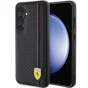 Ferrari FEHCS24MN3DUR S24+ S926 čierne pevné puzdro Carbon Printed Line