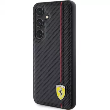 Ferrari FEHCS24MN3DUR S24+ S926 čierne pevné puzdro Carbon Printed Line